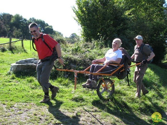 randonnée sportive avec joëlettes, Ovifat, 2012